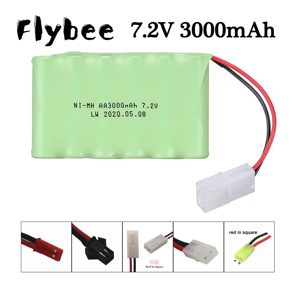 Rc Hobby Tank - 7.2v 3000mAh Battery Tamiya/SM/JST plug For