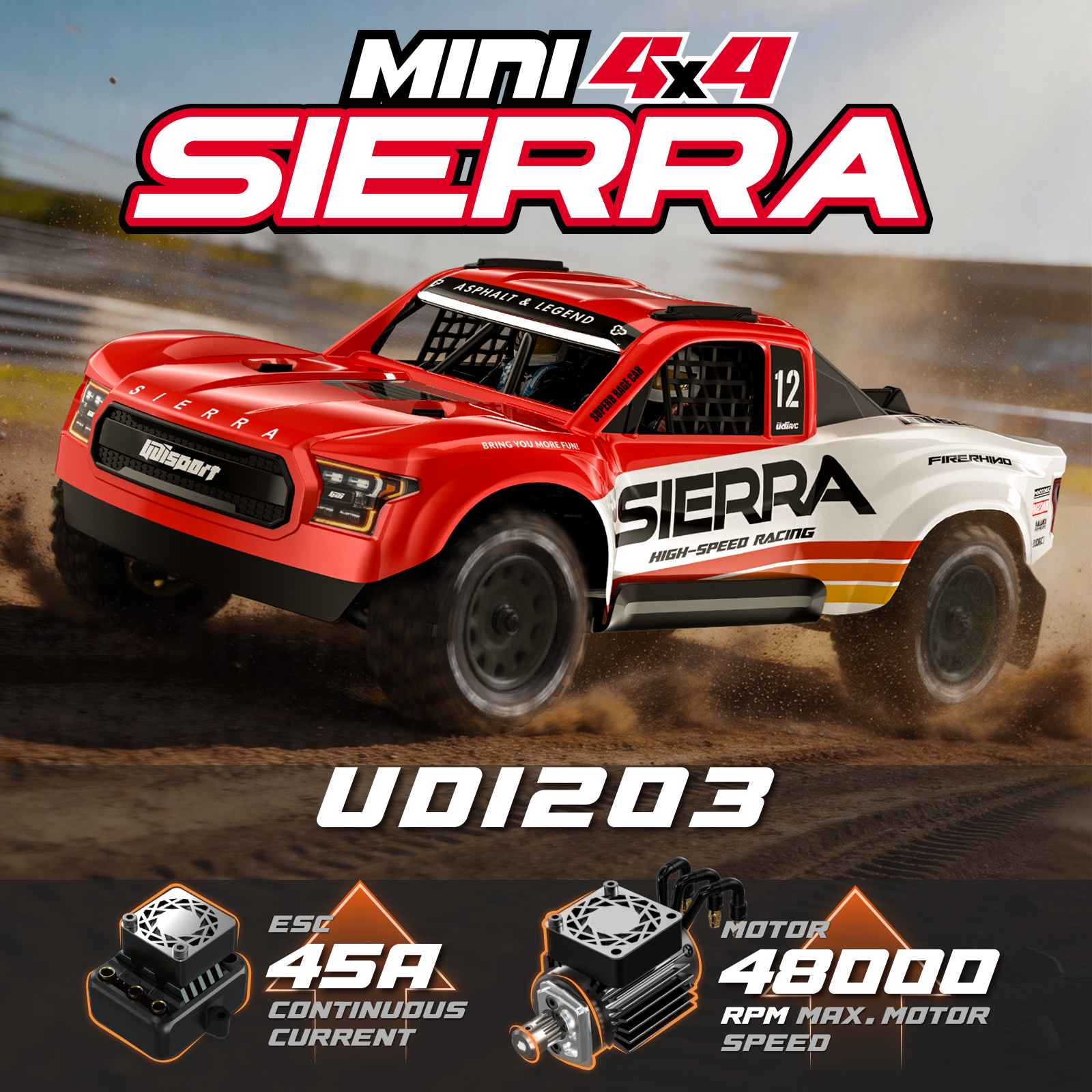 Rc Hobby Pro - UDIRC UD1203 SIERRA 1/12 Scale 4WD