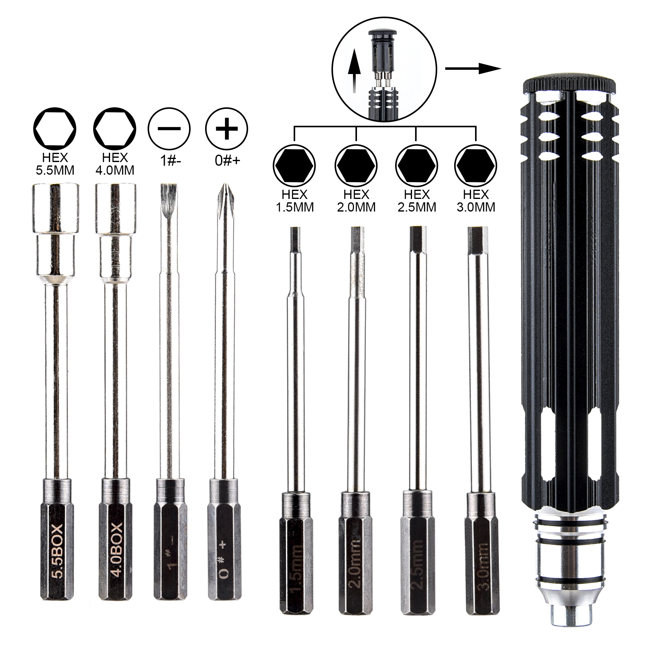 RC Tools Hex Screw Driver 1.5  - đánh giá và giá Hobby Queen Rc