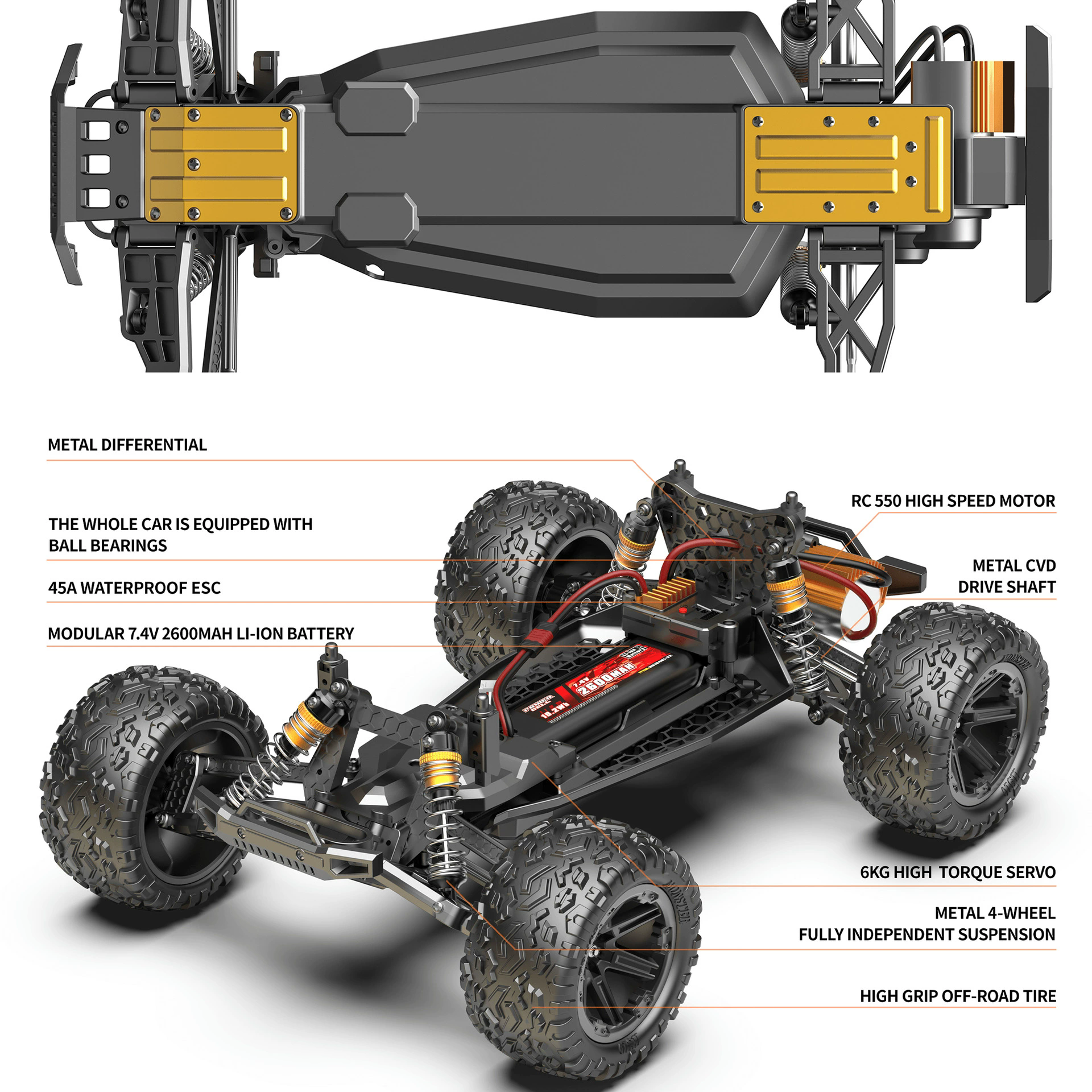 1:8 Large Size RC Car 60KM/H H - đánh giá và giá Rc Hobby Pro