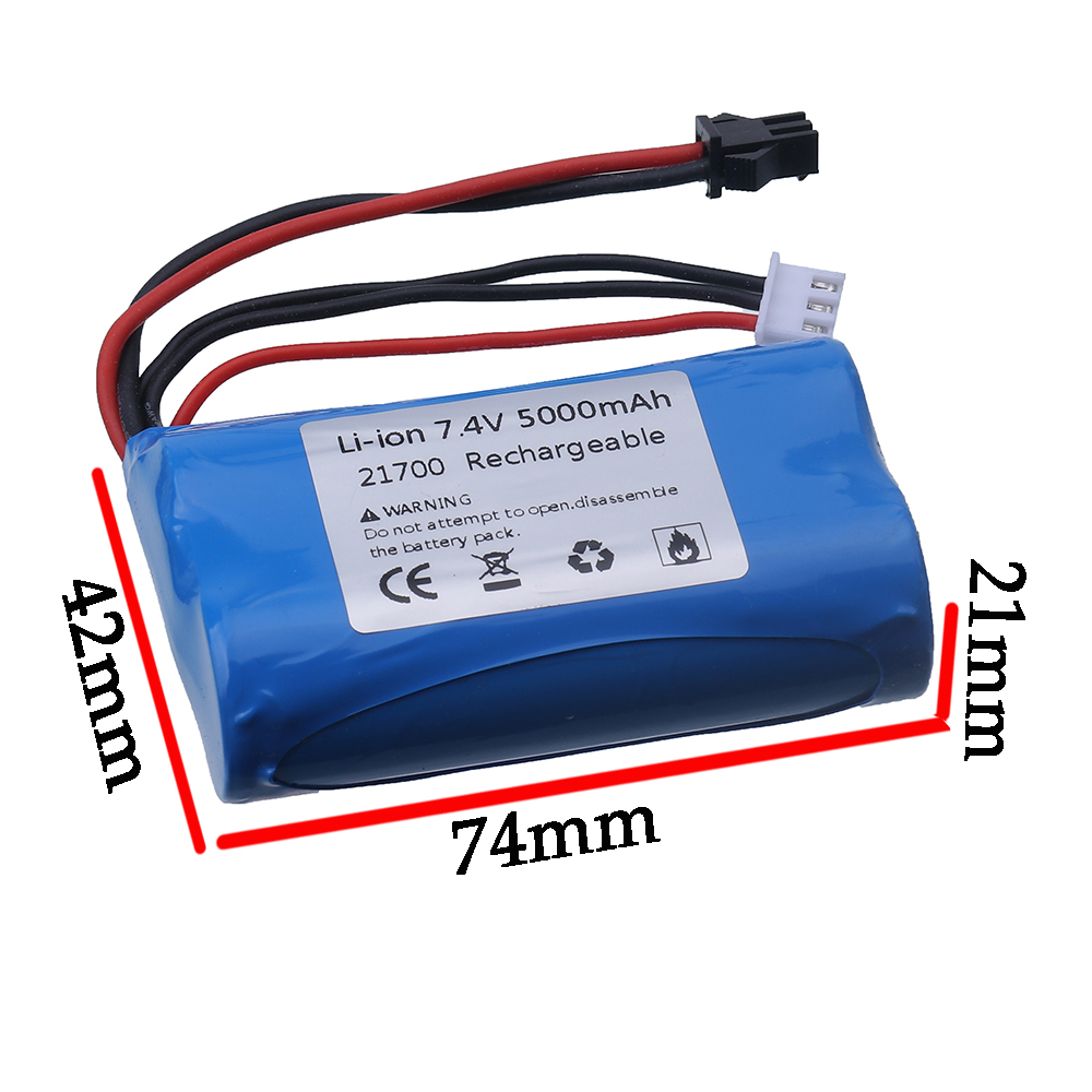 (SM Plug) 7.4V 5000mAH 21700 L - đánh giá và giá Rc Hobby Tank