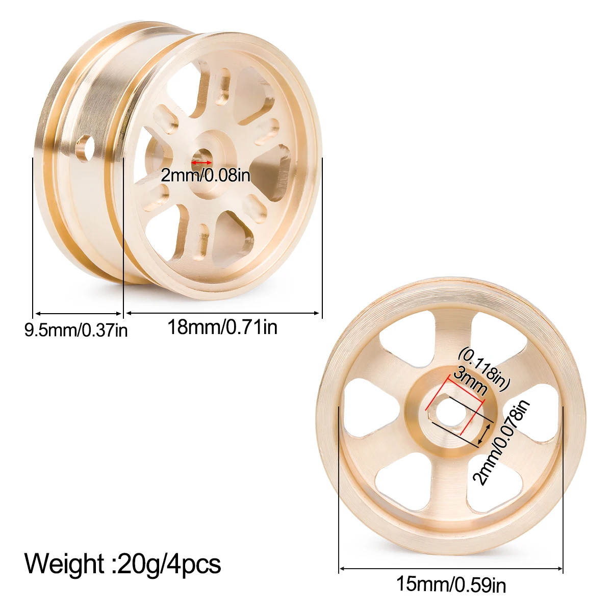 Hot Team Hobby Brass Wheel Rim - đánh giá và giá Rc Hobby Jeep Wrangler