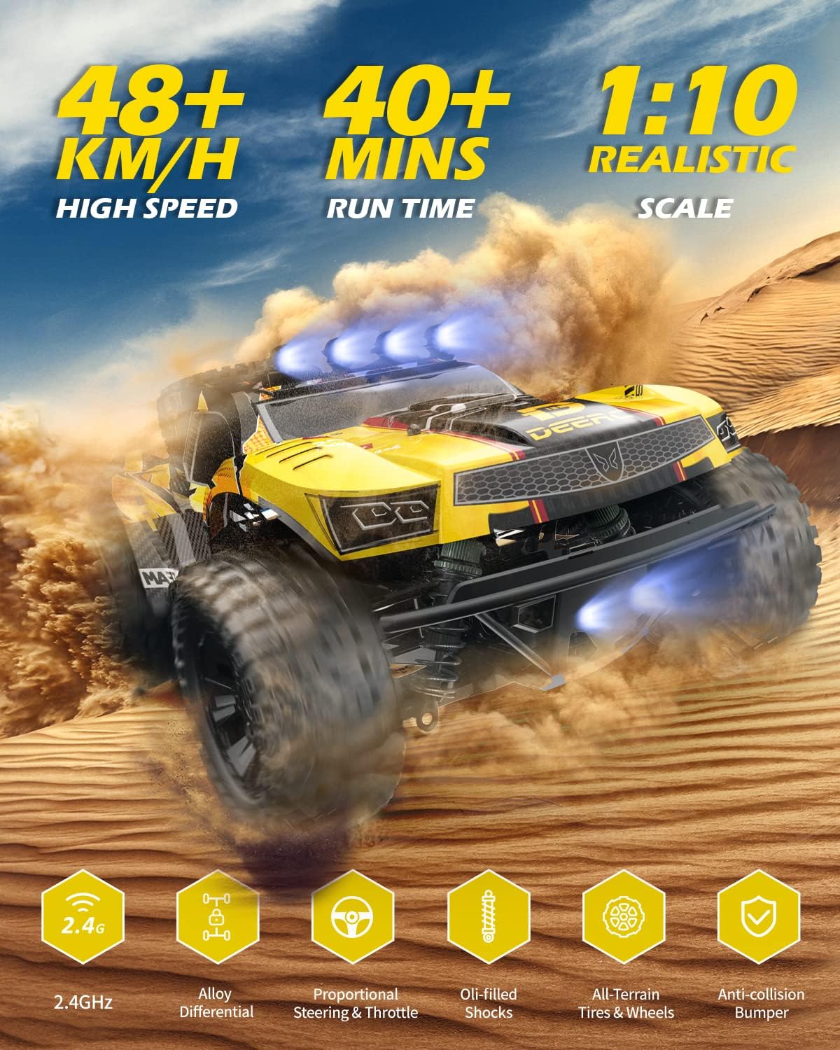 DEERC 9201E 1:10 Large Remote  - đánh giá và giá Rc Hobby Off Road