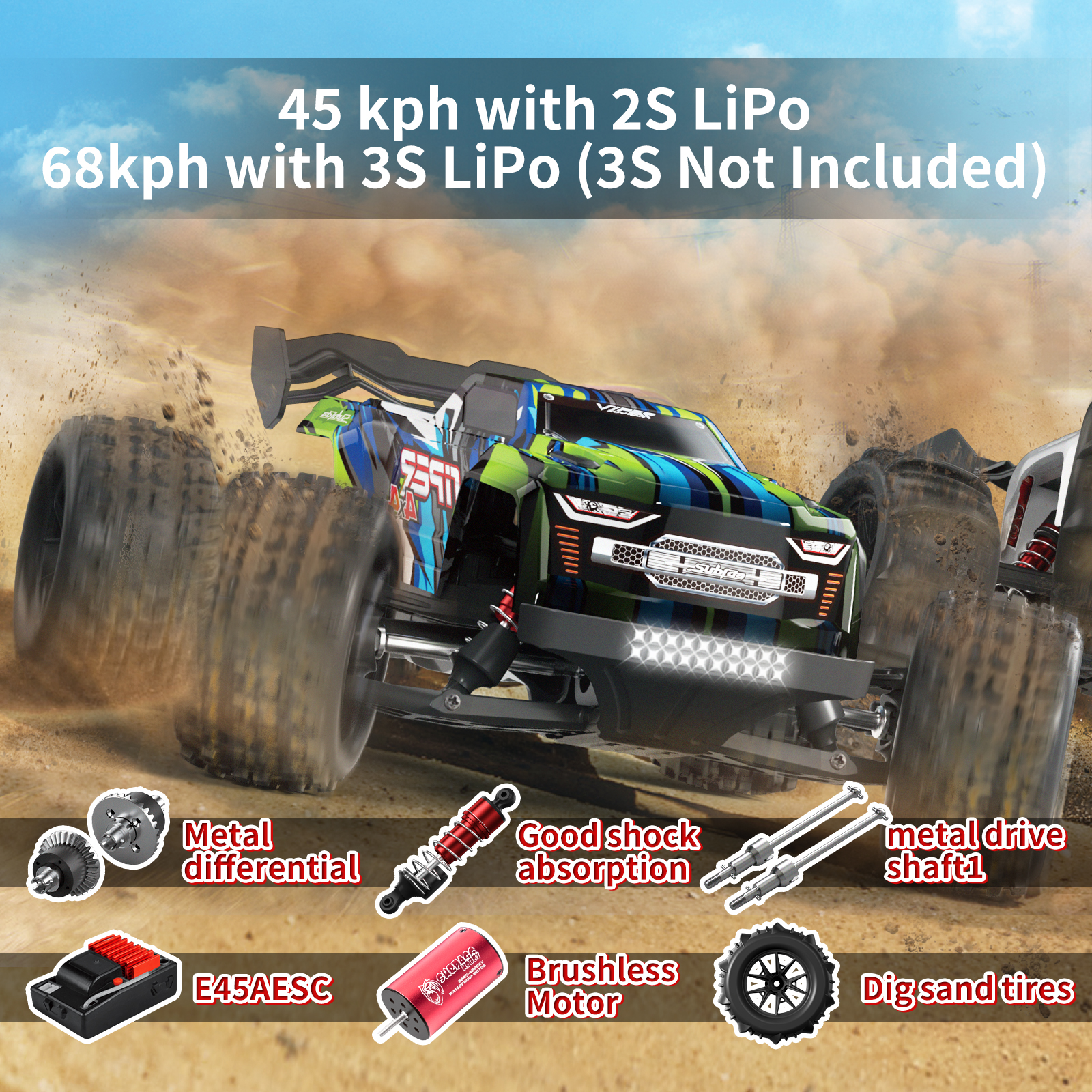 1/16 RTR Brushless Fast RC Car - đánh giá và giá Rc Hobby Off Road